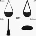 Unisex Nylon Waterproof Outdoor Leisure Half Moon Bag