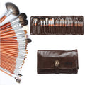 28 Professional Makeup Brush Set With Leather Case