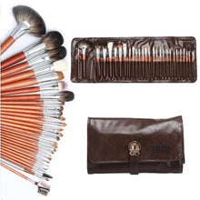 28 Professional Makeup Brush Set With Leather Case