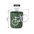 Plastic Couple Cup Bicycle Handle Shaped Toothbrush Cup Mug