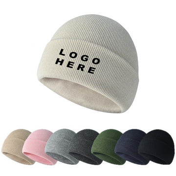 Unisex Solid Color Knit Beanie