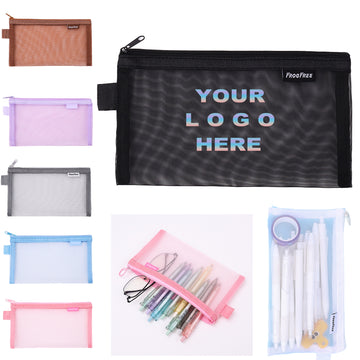 Full Color Nylon Mesh Pencil Zipper Bag