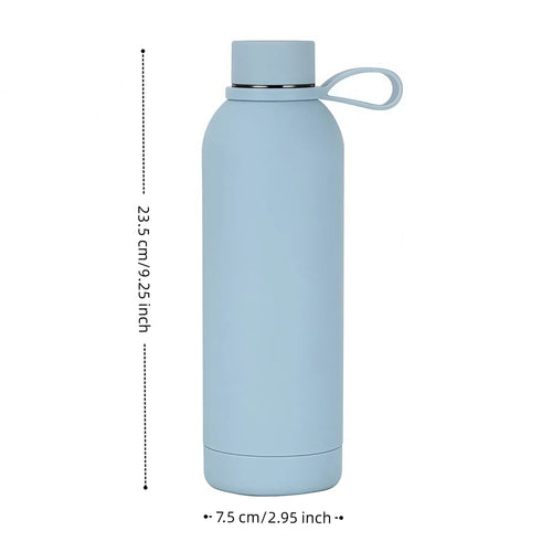 17Oz Stainless Steel Rubber Coated Double Wall Water Bottle