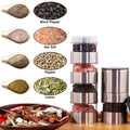 Stackable 5 Layers Salt and Pepper Grinder Set For Camping