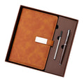 Stamped Logo Leather A5 Notebook Set