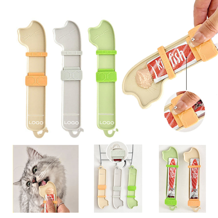 Cat Food Squeeze Feeder Scoop