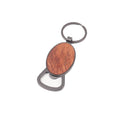 Wooden Bottle Opener W/Keychain