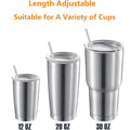 Portable Telescopic Metal Straws With Carabiner