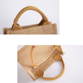 Two Tone Burlap Bag