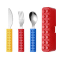 Fun Building Block Design Toddler Utensils