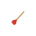 Creative Heart-Shaped Wooden Handle Silicone Spoon