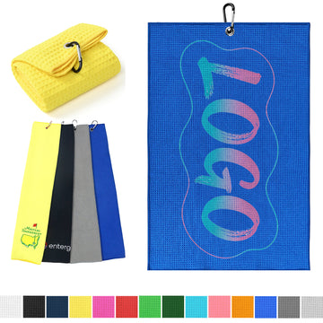 Microfiber Waffle Weave Golf Towel