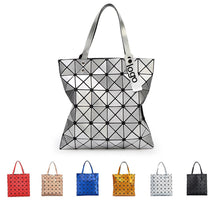 Matte Rhombus Folded Geometric Grid Single Shoulder Handbag