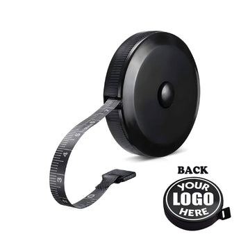 All Black Portable Round Measuring Tape, Retractable Design