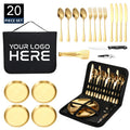 Picnic Silverware Set Gold