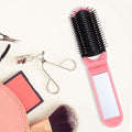 Portable Mini Folding Mirror Comb