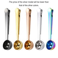 2-In-1 Stainless Steel Coffee Measuring Scoop W/ Bag Clip