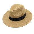 Wide Brim Straw Panama Roll Up Hat