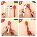 Silicone Cutlery Case 304 Stainless Steel Knife Fork Spoon