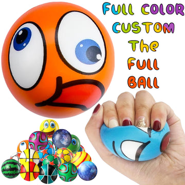 Full Color Whole Ball Custom 2.5" Stress Reliever