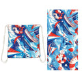 Large Beach Towel & Drawstring Backpack