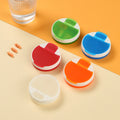 4 Compartment Frosted Clear Pill Box