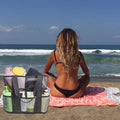 Mesh Beach Bag Tote with Pockets