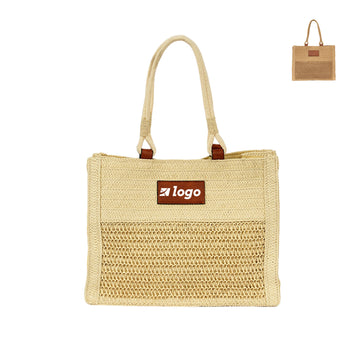 Straw Beach Tote Bag