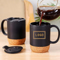 Ceramic Coffee Mug With Wooden Bottom