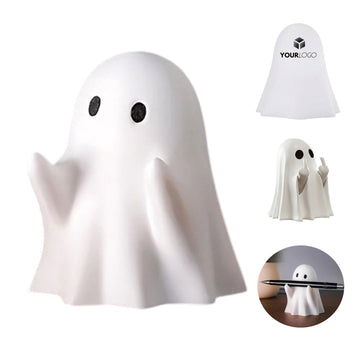 Cute Ghost Desk Pen Holder Figurine Decor