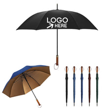 Large Umbrella with Wooden Handle for Rain