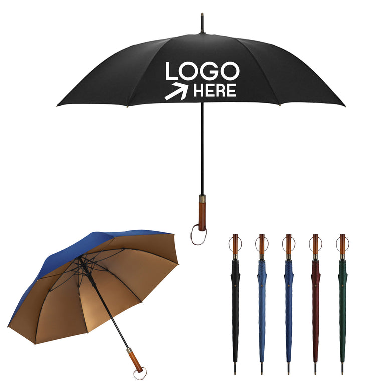 Large Umbrella with Wooden Handle for Rain