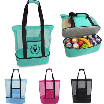 Beach Bag With Cooler Mesh