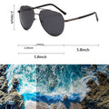 Classic Vintage Polarized Aviator Driving Sunglasses