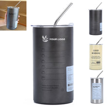 20 Oz Straight Coffee Tumbler With Metal Straw