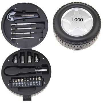 20 in 1 Tool Kit With Tire-Shaped Case / Hardware Tools Kit