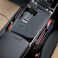 Premium Leather Car Seat Gap Filler Organizer