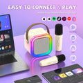 Portable Bluetooth Speaker With Two Wireless Microphones