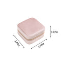 Square Velvet Jewelry Box With Mirror