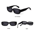 Retro Rectangle Narrow Square Frame Sunglasses