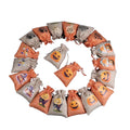 Reusable Halloween Drawstring Candy Gift Small Bag Linen