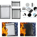 Fireproof Document Bag Zippered Waterproof Security