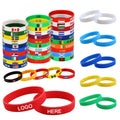 Silicone World Country Flags Wristbands