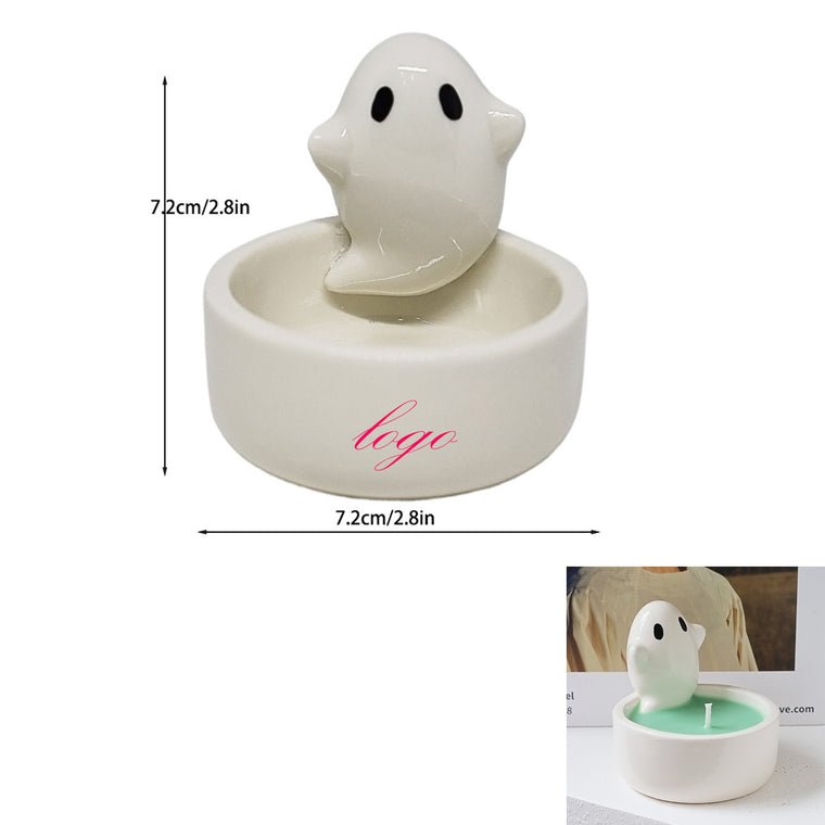 White Ghost Candle Holder