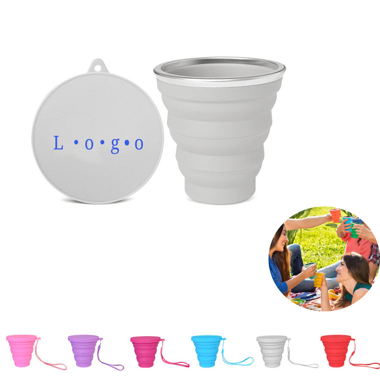 Silicone Collapsible Travel Cup with Lid