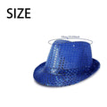 Custom Mardi Gras Led Flash Sequin Fedora