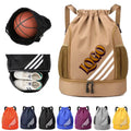 Drawstring Basketball Bag Backpack With Shoes Compartment