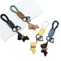 Cute Leather Bulldog Keychain For Purse Handbag Backpack Bag