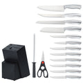 15-Piece Stainless Steel Kitchen Knife Block Set