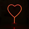 Heart Shaped Led Neon Signs With Stand